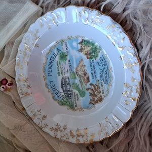 VTG MCM Travel Souvenir Ash Tray Monterey California Circle of Enchantment 60s